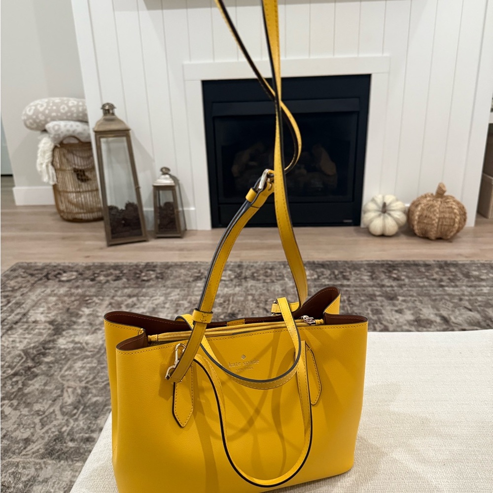 Kate Spade Yellow Leather Tote Bag - Picture 7 of 7
